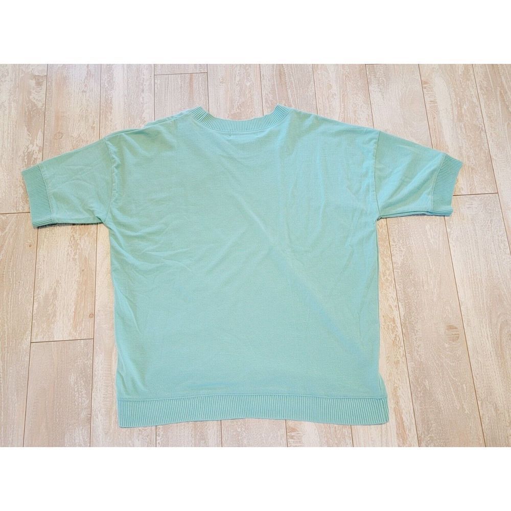 HM Abernathy L Vintage Shirt‎ Unisex Mint Green 1990's Round Neck Pocket